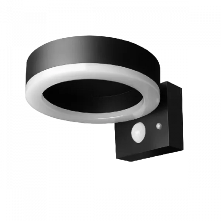 6W/3000K SOLAR+SENSOR IP44 400Lm (ENDURA LED STYLE WALL CIRCLE) Чёрный - Уличный настенный садово-парковый светильник на солнечной батарее LEDVANCE