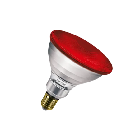 PHILIPS  PAR38  IR175R E27 230V d121x136  красная - инфракрасная лампа