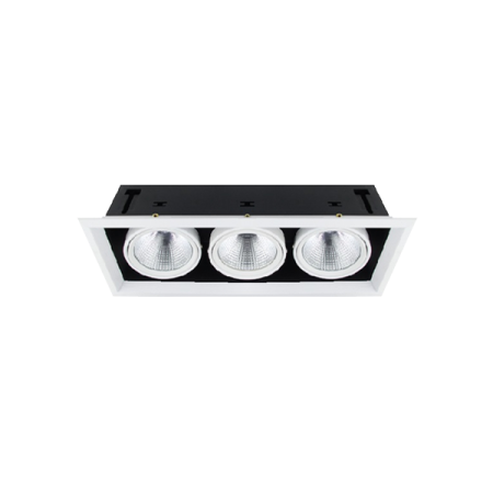 FL-LED Grille-111-3  90W  3000K 500*185*150мм 90Вт 7200Лм (светильник карданный светодиодный белый)