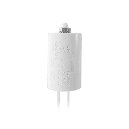 VS 20 мкФ ±10% 250V  d40x63  -25C/+85C  M8x10 (Пласт. корпус/провода 250мм) - Конденсатор