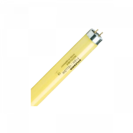 F 18W/YELLOW  G13  660Lm  d26x600mm (желтая) - цветная люминесцентная лампа T8 SYLVANIA