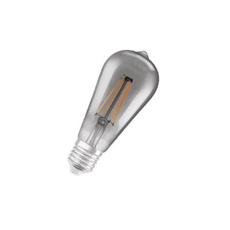 6W/2500K (=44W) E27  Edison(ST64) Dimm  540Lm 15000h d64x143mm (темнодымчатое стекло) - Светодиодная филаментная лампа с управлением по Wi-Fi LEDVANCE