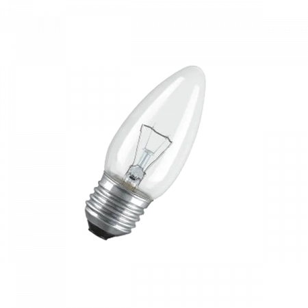 STANDART  B35  CL  40W  230V   E27 (d35x97) - лампа накаливания свеча прозрачная PHILIPS