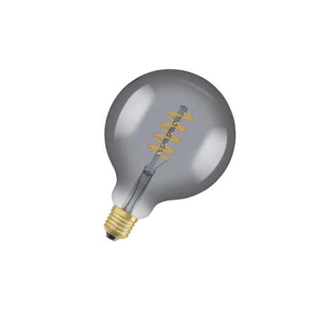 5W/1800K (=15W) E27   GLOBE125/FILAMENT/SMOKE   178x125мм - Светодиодная филаментная лампа Глоб OSRAM Vintage 1906