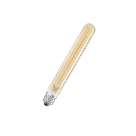 4W/2000K (=35W) E27   Tubular/FILAMENT/GOLD  185x32мм - Светодиодная филаментная лампа Циллиндр OSRAM Vintage 1906 LED