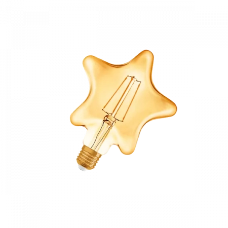 4.5W/2400K (=40W) E27  STAR/FILAMENT/GOLD  165x125мм - Светодиодная филаментная лампа Звезда OSRAM Vintage 1906 LED