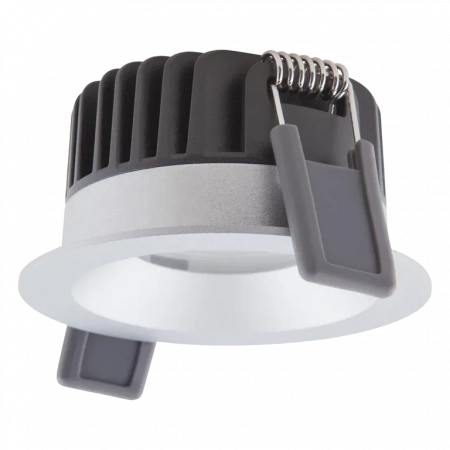SPOT FIX 8W/930  DIM (Отсечка) 36° IP44 680Lm d81(68)x42  DIP-перекл - серебр-ый LED светильник LEDV
