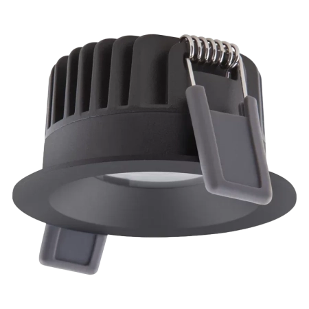 SPOT FIX 8W/930  DIM (Отсечка) 36° IP44 680Lm d81(68)x42  DIP-перекл - чёрный LED светильник LEDV