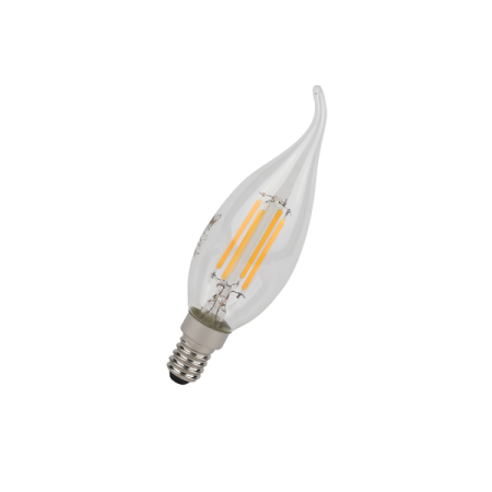 5W/2700K (=60W) E14 230V  LED STAR 5Y FILAMENT прозрачная - Светодиодная филаментная лампа Свеча на ветру OSRAM