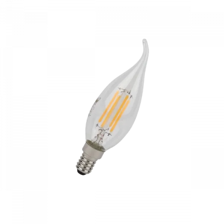 6W/6500K (=75W) E14 230V  LED STAR 5Y FILAMENT прозрачная - Светодиодная филаментная лампа Свеча на ветру OSRAM