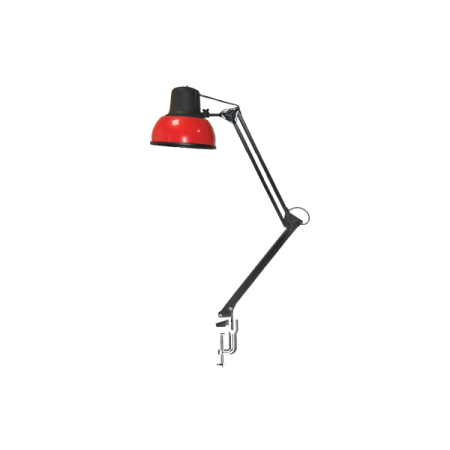 Бета-К НДБ37-60-159 (220В, 60Вт, ЛОН/LED Е27, на струбцине МС)  настол., без лампы, красный