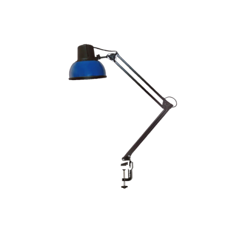Бета-К НДБ37-60-159 (220В, 60Вт, ЛОН/LED Е27, на струбцине МС)  настол., без лампы, синий
