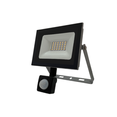 10W/4200К SENSOR (СЕРЫЙ)  220-240В  850Лм 122x150x45мм - Светодиодный прожектор с датчиком движения и освещённости FOTON LIGHTING