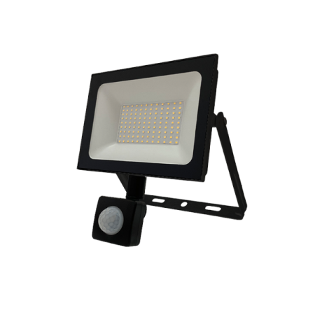 100W/4200К SENSOR (ЧЁРНЫЙ)  220-240В  8500Лм 230x230x55мм - Светодиодный прожектор с датчиком движения и освещённости FOTON LIGHTING