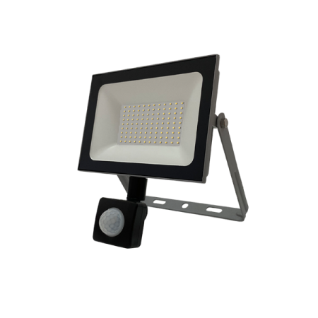 100W/4200К SENSOR (СЕРЫЙ)  220-240В  8500Лм 235x220x55мм - Светодиодный прожектор с датчиком движения и освещённости FOTON LIGHTING