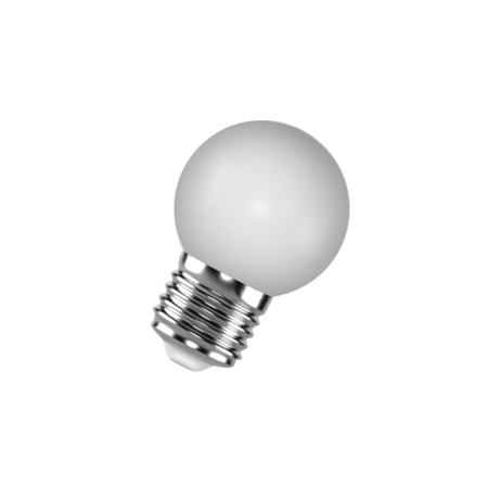 FL-LED DECO-GL45 1W E27    WHITE   230V  E27 6400К (LED шарик) FOTON  -  лампа