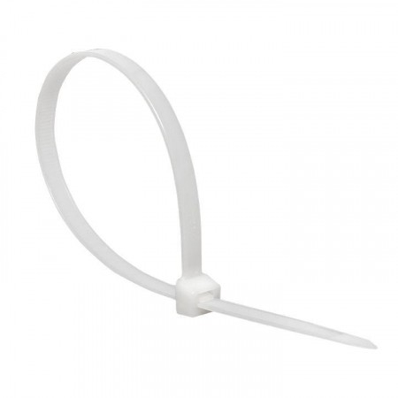Хомут кабельный 7.2х400 нейл. бел. (уп.100шт) EKF plc-c-7.2x400